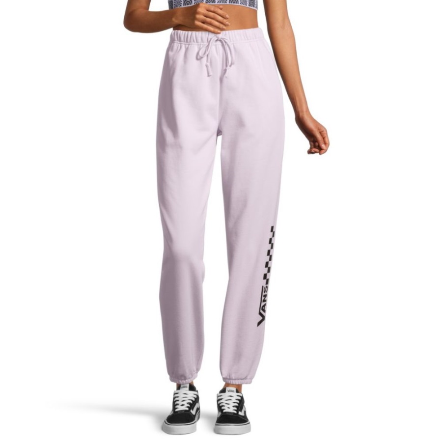 Vans Pantalon De Survêtement Femme Tableau Noir Lavande Brouillard