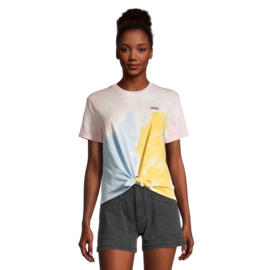 Vans Flying V Tie Dye Knot T Shirt Cradle Pink Tie Dye