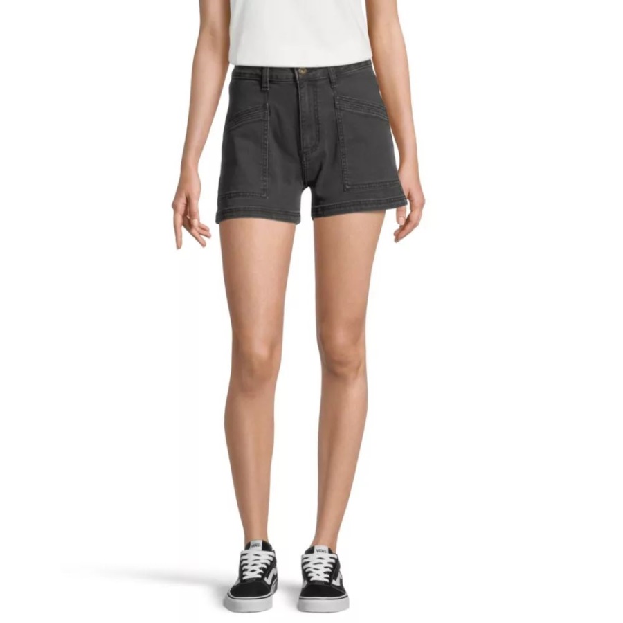 Vans Short En Jean Jessie Black Pour Femme Noir Délavé