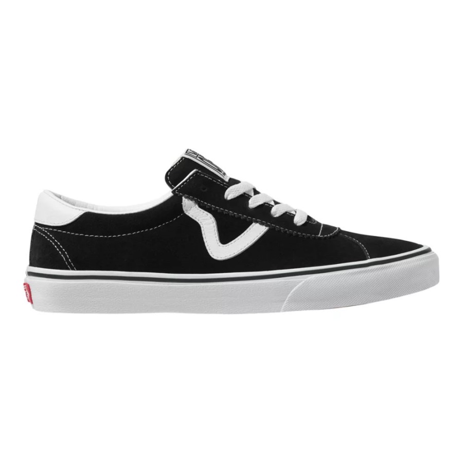 Vans Sport Chaussures De Skate En Daim Pour Femme Noir-blanc