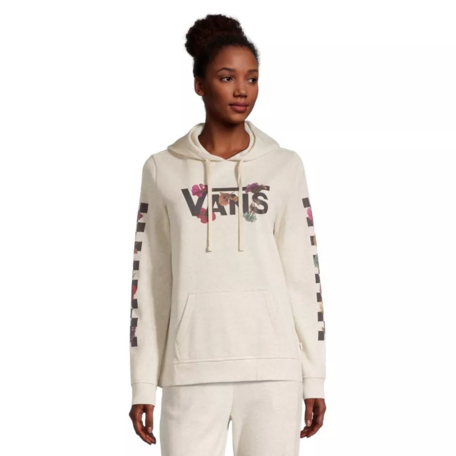 Vans Sweat à Capuche Tangled Pressed Floral Pour Femme Avoine Chiné