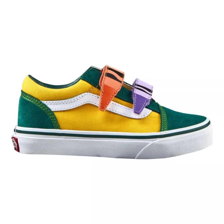 Vans X Crayola Chaussures De Skate Old Skool V Pour Enfants Baskets Garçons Crayola Out Of The Box