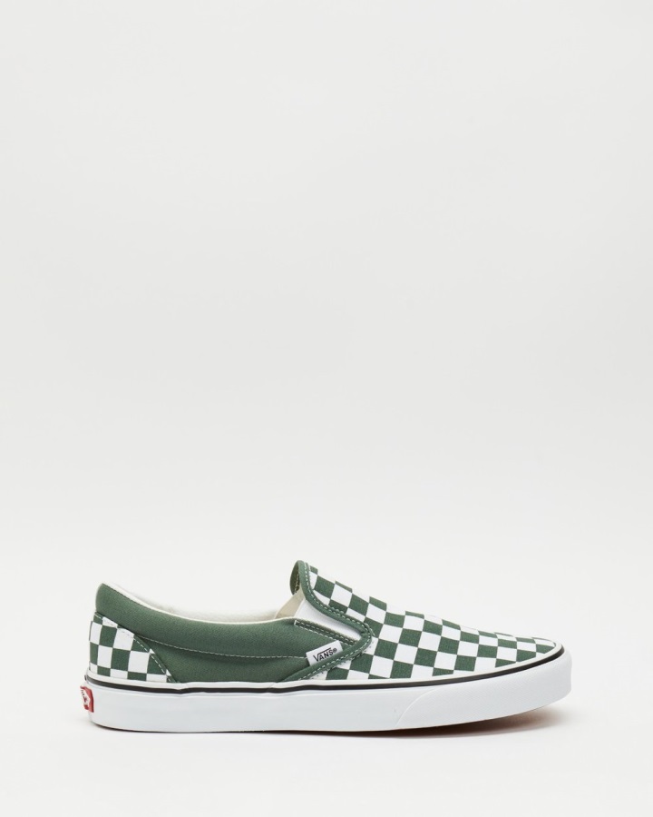 Vans Classic Slip-on - Damier Unisexe Vert Canard