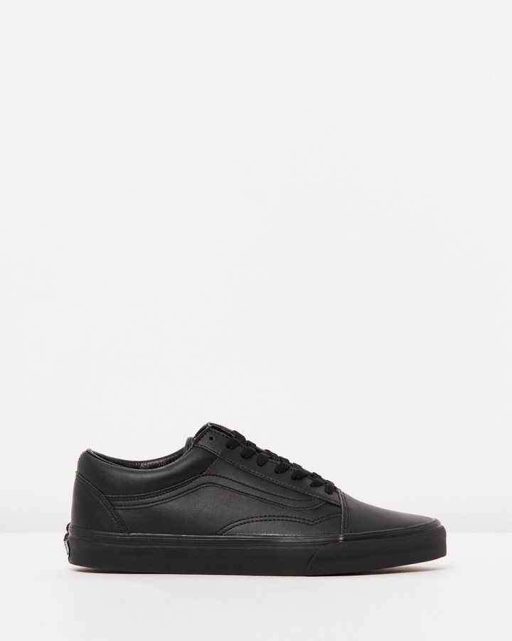 Vans Old Skool - Cuir Noir Unisexe