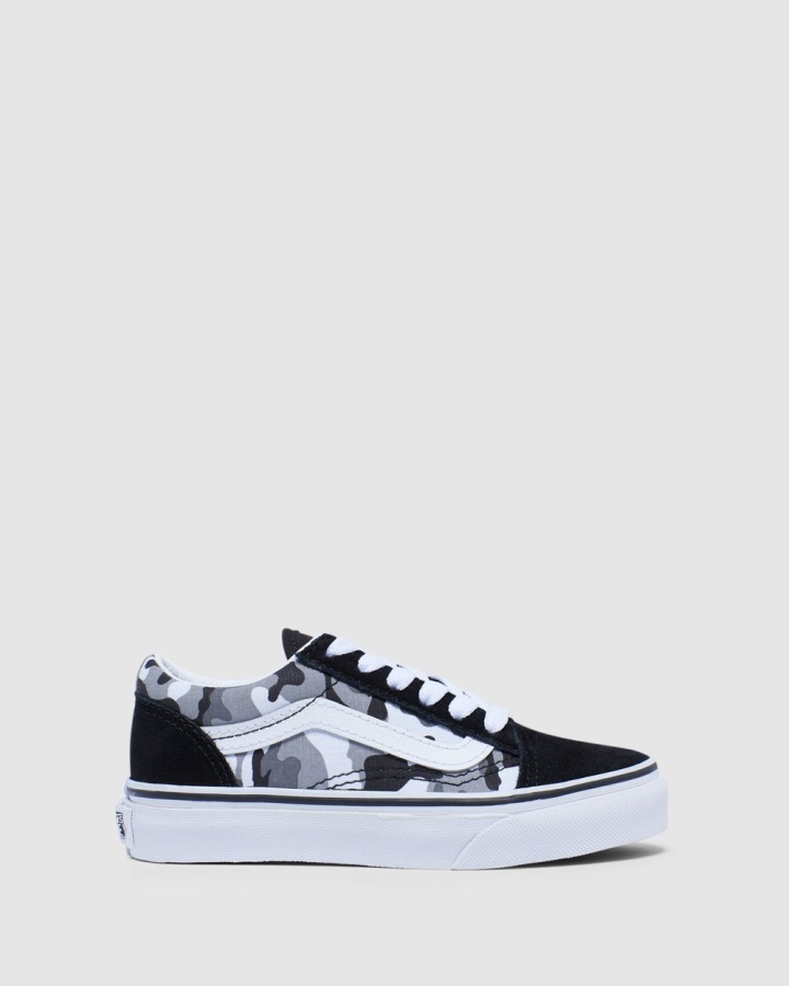 Vans Old Skool Lace Camo Jeunesse Noir-blanc