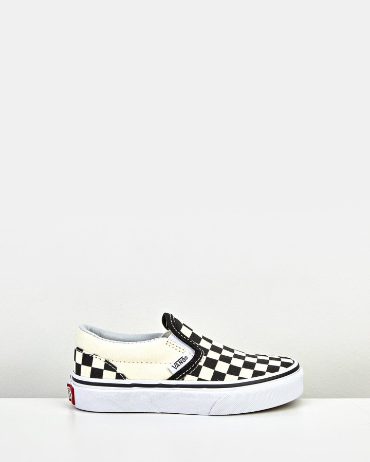 Vans Classic Slip Ons Jeunesse Noir-blanc