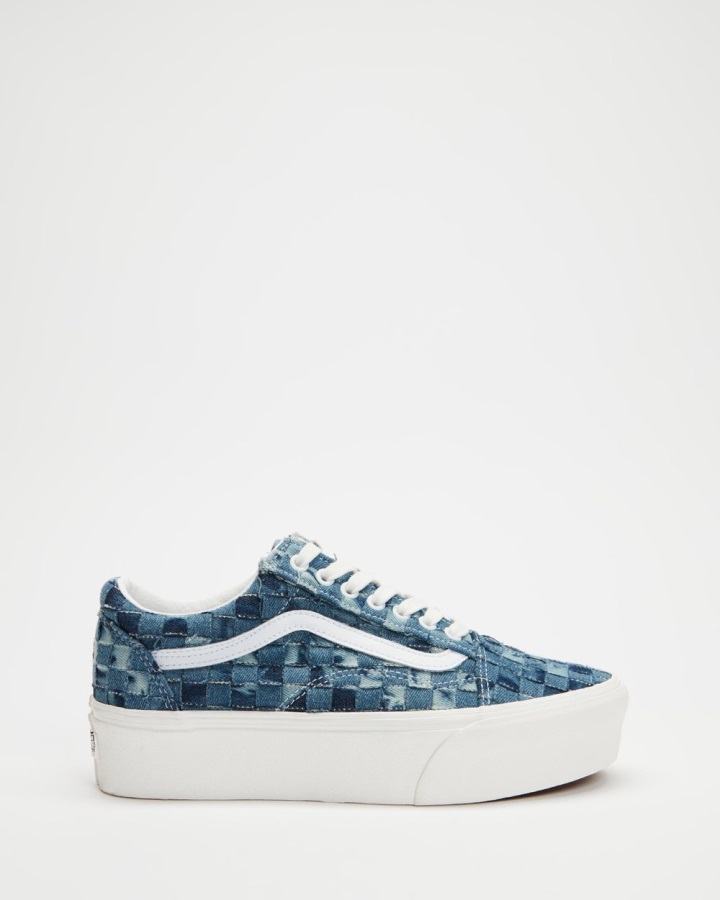 Vans Old Skool Plateformes Tissées - Unisexe Denim-multi
