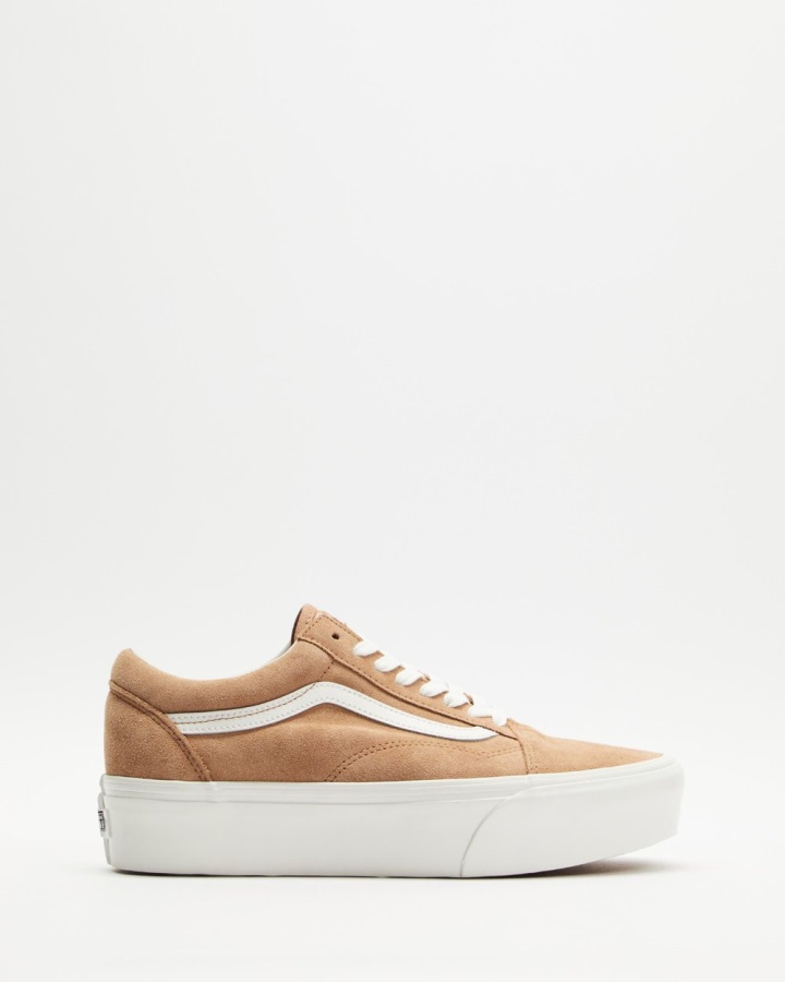 Vans Soft Suede Old Skool Stackform - Unisexe Burro-true White