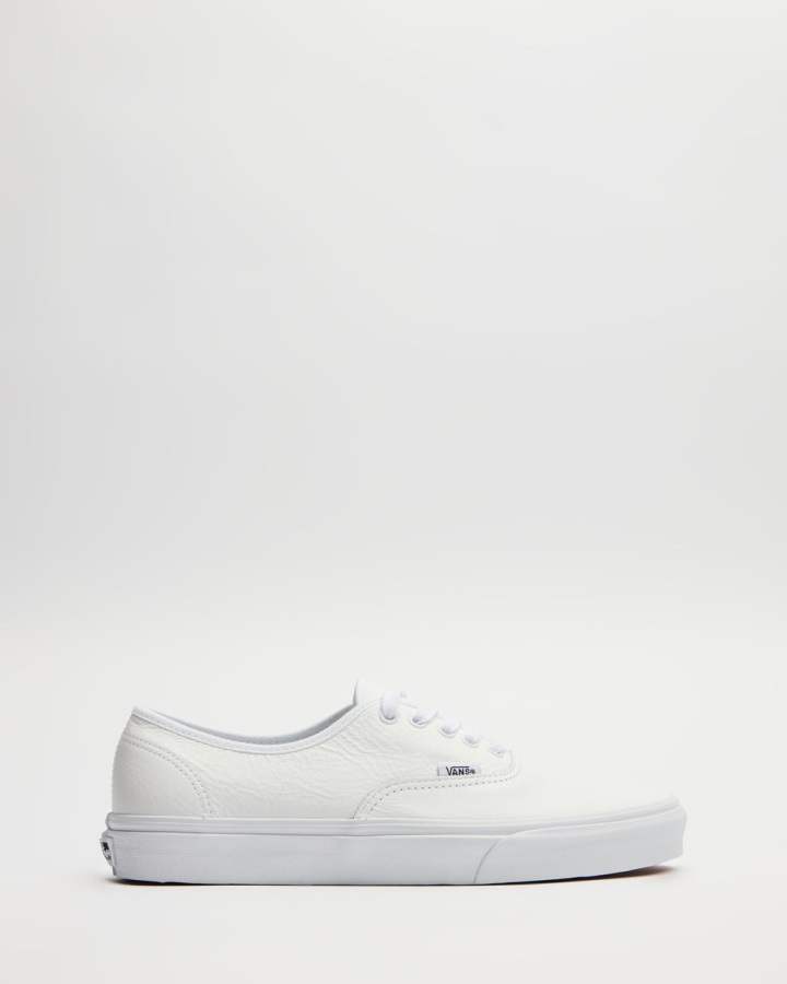 Vans Cuir Authentique - Unisexe Blanc Mono