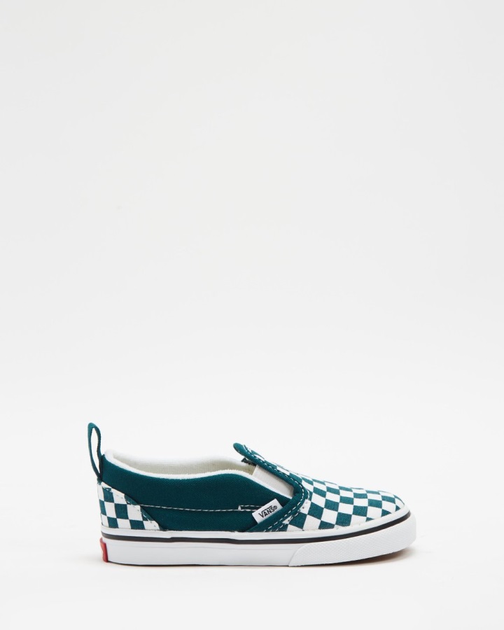 Vans Checkerboard Slip-on V - Kids Color Theory Deep Sarcelle