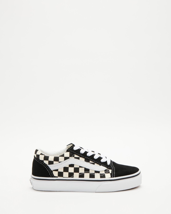 Vans Kids Old Skool Primary Check Noir-blanc