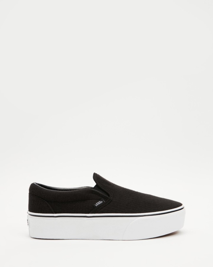 Vans Classic Slip-on Stackform - Unisexe Noir-true White