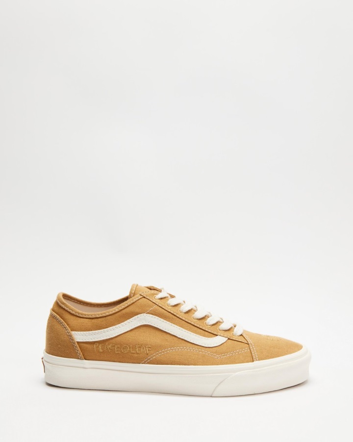 Vans Eco Theory Old Skool Chaussures Fuselées - Unisexe Moutarde Or-true White