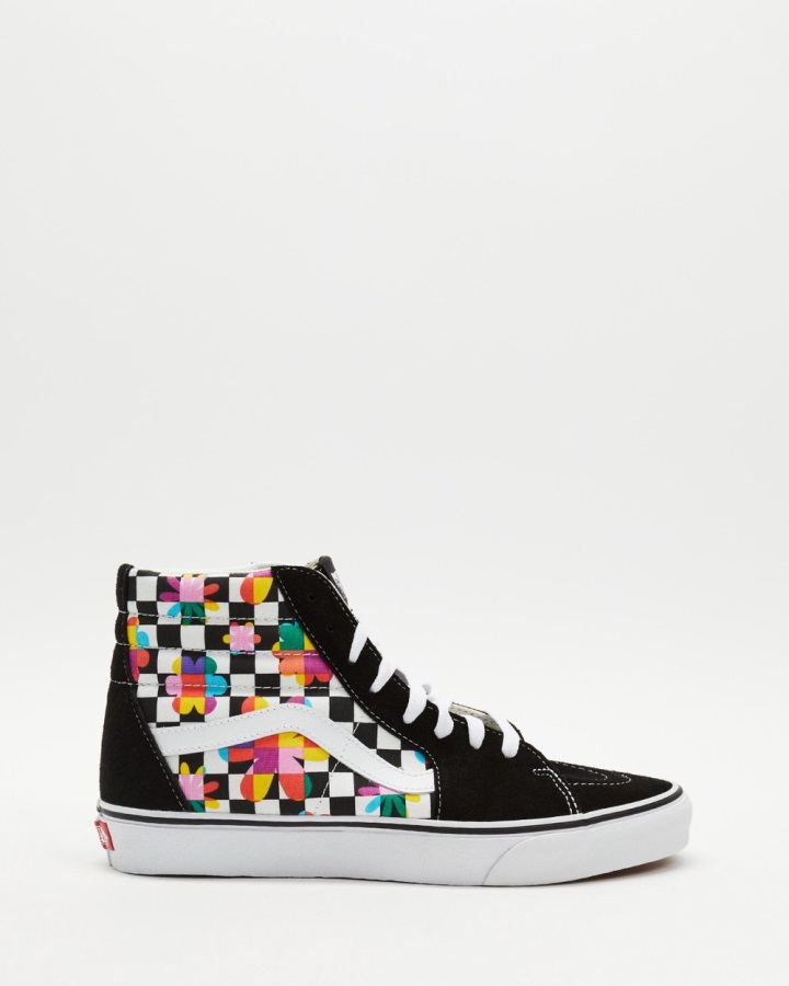 Vans Sk8 Hi - Unisexe Noir-vrai Blanc-floral
