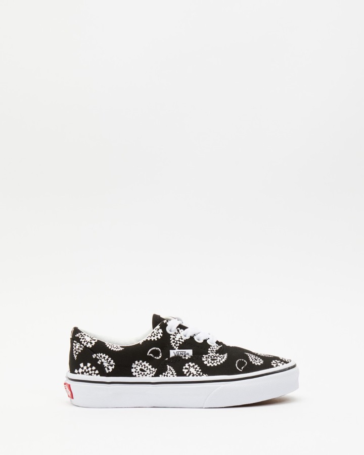 Vans Era Check Low Tops - Kids Check Paisley Noir